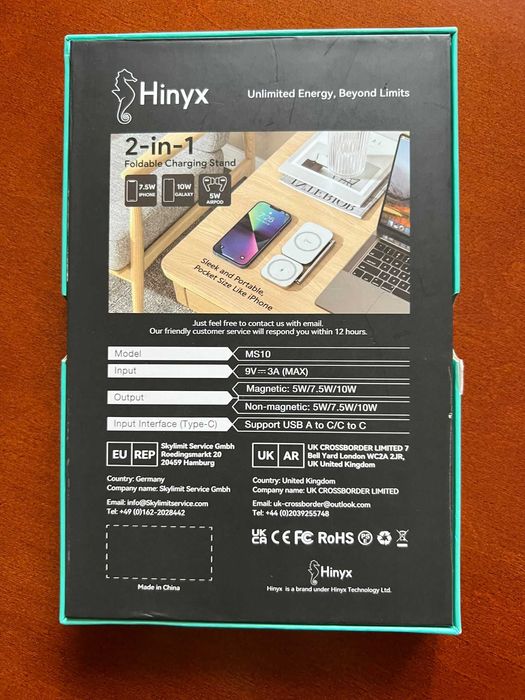 Bezprzewodowa ładowarka Magnetyczna MagFlex MS10 Hinyx indukcja