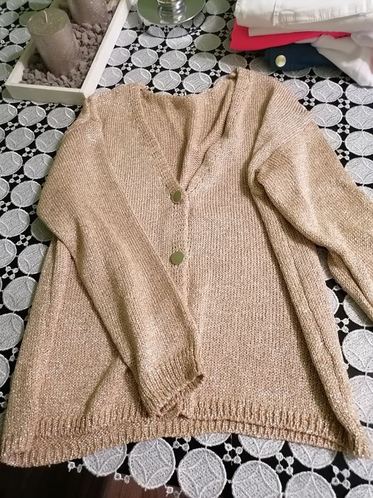 Sweter sweterek złoty