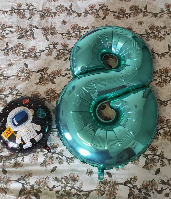 Фольгированный шар цыфра 102 см,, кулька,шар 8