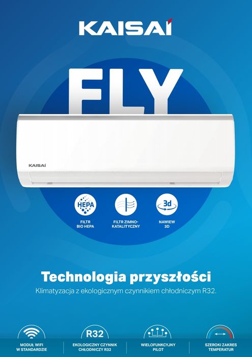 Klimatyzacja kaisai 3,5kw Wi-Fi chłodzenie grzanie