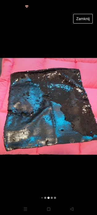 Poszewka ozdobna na poduszkę home&you czarna cekiny 45x45