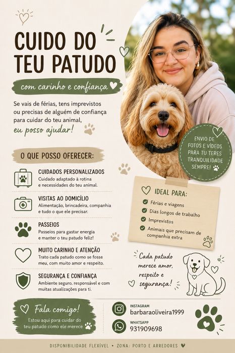 Passeio de cães disponível