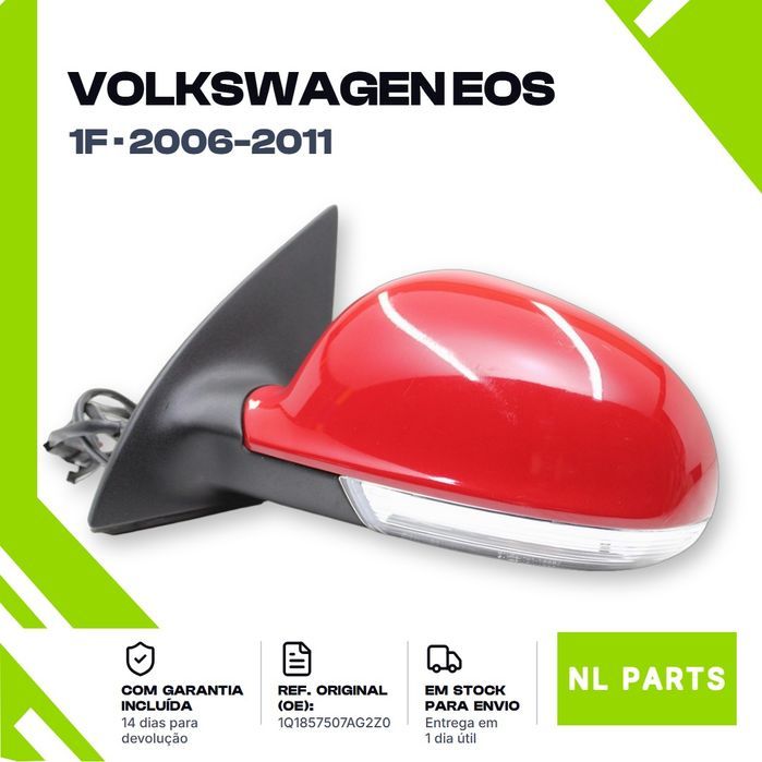 Espelho retrovisor VW Eos 1F 1Q1857507AG2Z0 Esquerdo (2006-2011)