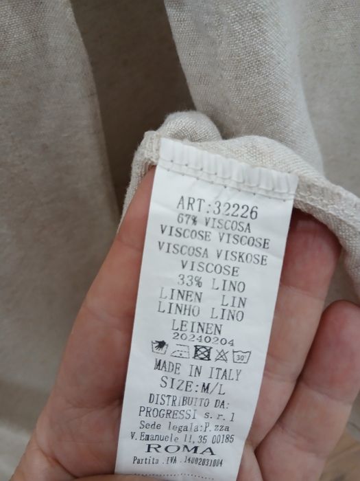 Calças e camisa/casaco beje em linho