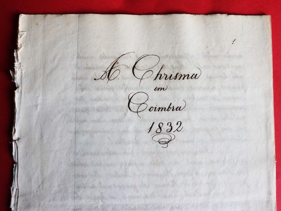 A Chrisma em Coimbra 1832, manuscrito