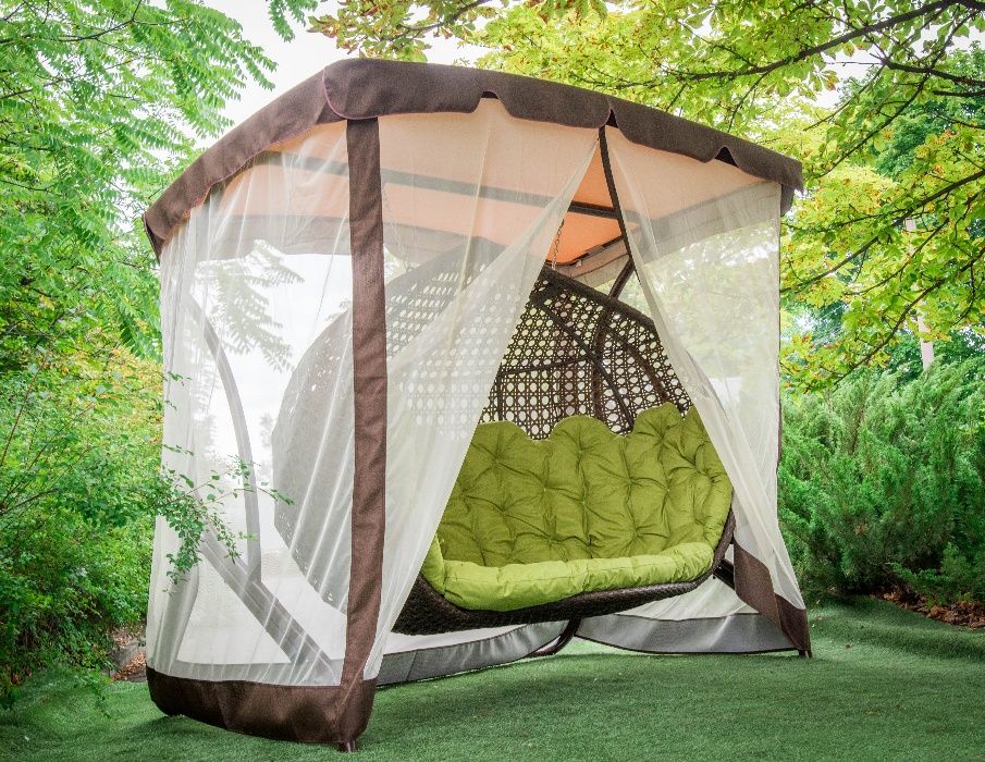 Большая садовая качеля KRESLOROTANG Дабл Гранд. Подвесное кресло кокон