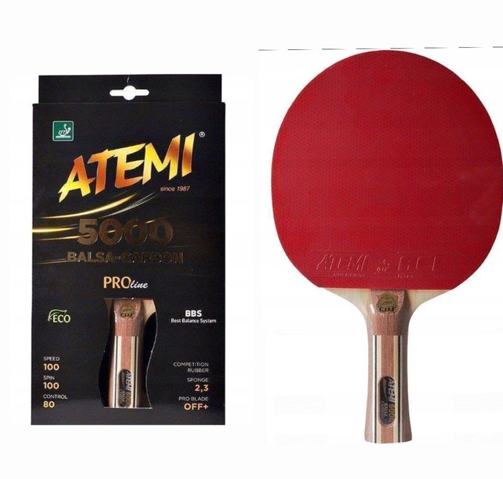 Profesjonalna Rakietka Paletka do Tenisa Stołowego ATEMI 5000 Balsa