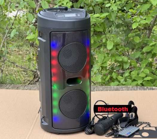 Портативна Bluetooth-колонка. Аккумуляторная колонка для дома караоке