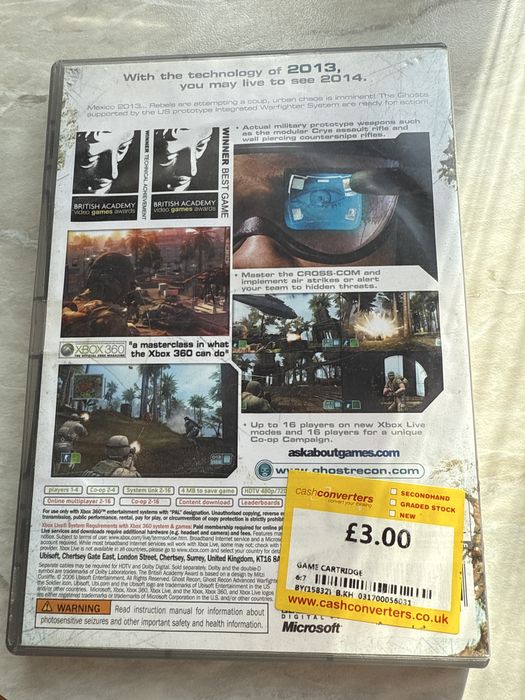 Gra xbox360 ghost recon