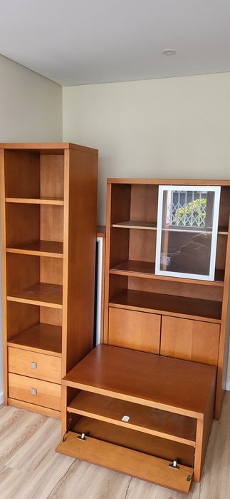 Conjunto móveis de sala em cerejeira maciça