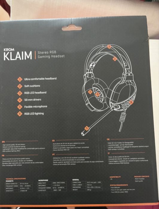 fones gamer da KLAIM