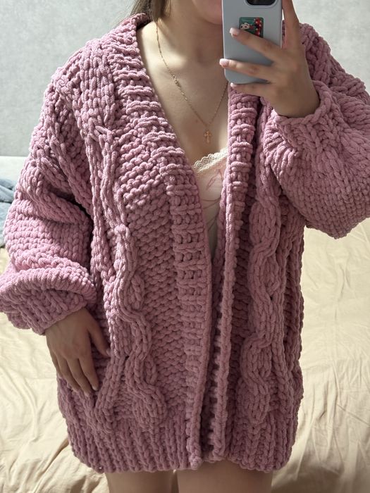 Плюшевий кардиган ручної роботи