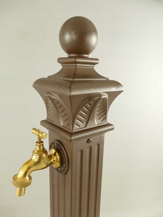 HYDRANT ALUMINIOWY słupek ogrodowy retro mosiężny kran