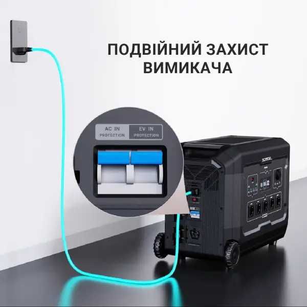 Розстрочка - Зарядна станція SOUOP S5 5000 Вт 5040Wh, 5 AC, USB, LiFePO4, APP WiFi
