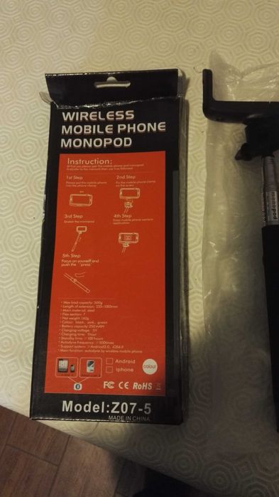 Monopod ou pau-selfie para telemóvel
