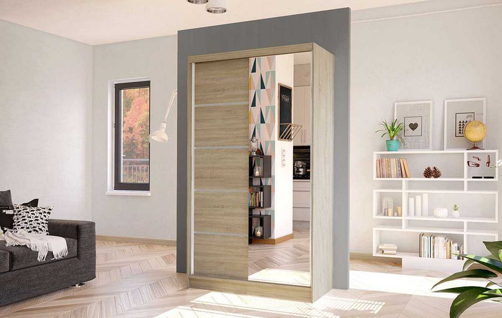 Szafa przesuwna AURELIA 3 szerokość 100cm Front Lustro