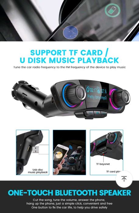 Transmissor música novo Bluetooth para carro