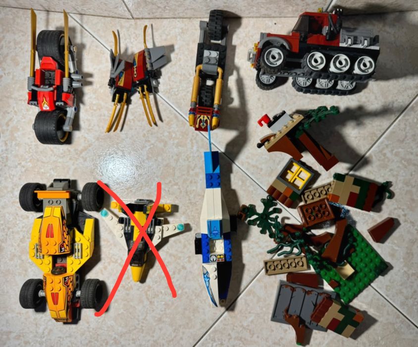 Lote de pecas incompletas