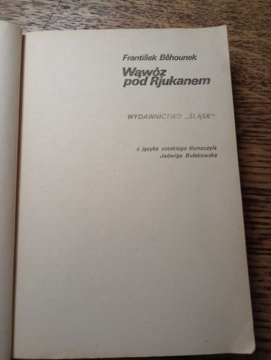 Wąwóz pod Rjukanem. František Bêhounek