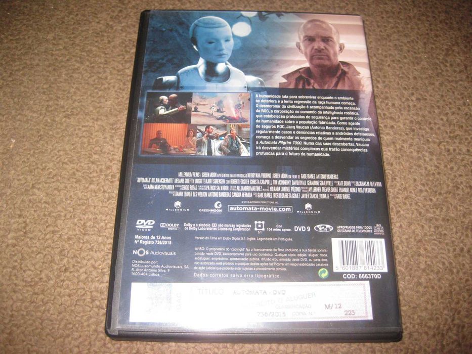 DVD "Autómata" com Antonio Banderas
