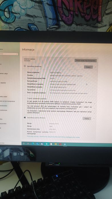 Komputer  Lenovo komputer i monitor komplet