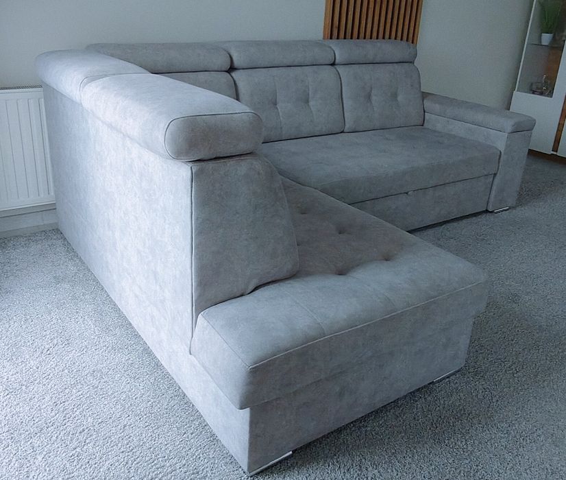 Narożnik kanapa szara w stanie idealnym bardzo wygodna