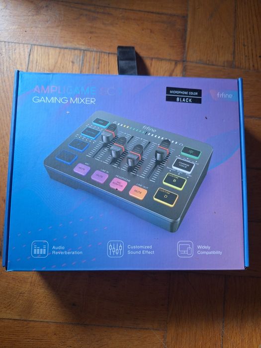 Mikser audio FIFINE AmpliGame SC3 – Gaming Mixer / Stream Deck – NOWY