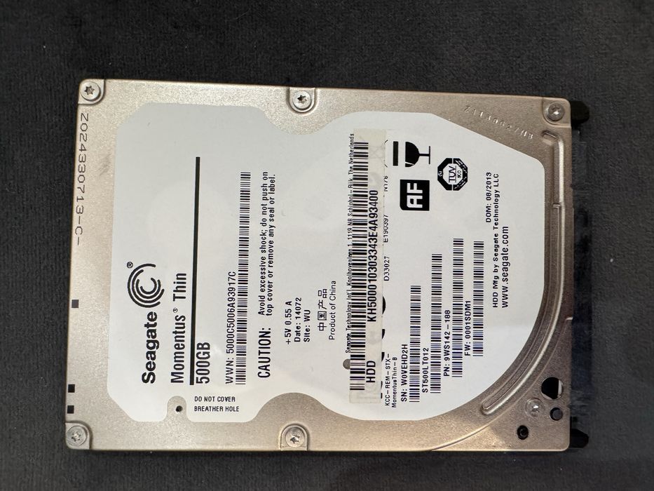 Жесткий диск Seagate 500 ГБ 2.5". Смарт чистый