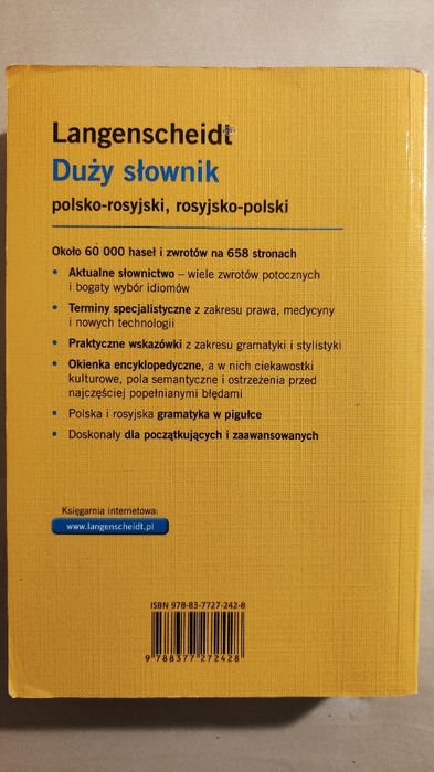 Duży słownik polsko-rosyjski, rosyjsko-polski 60 000 haseł