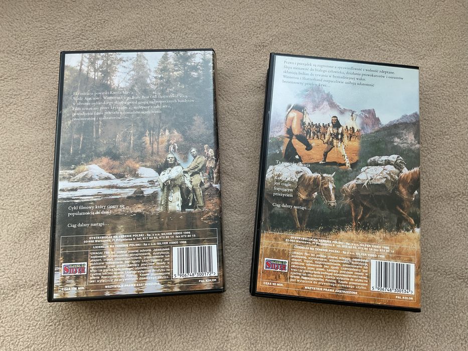 Winnetou Skarb w Srebrnym Jeziorze i Winnetou Shatterhand w Dolinie Śmierci vhs Wydania PL