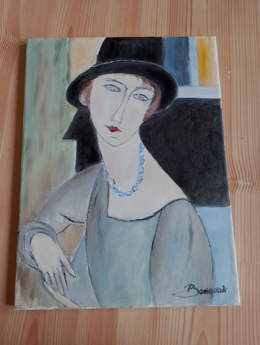 Obraz zamyśle na kobieta 30/40 cm