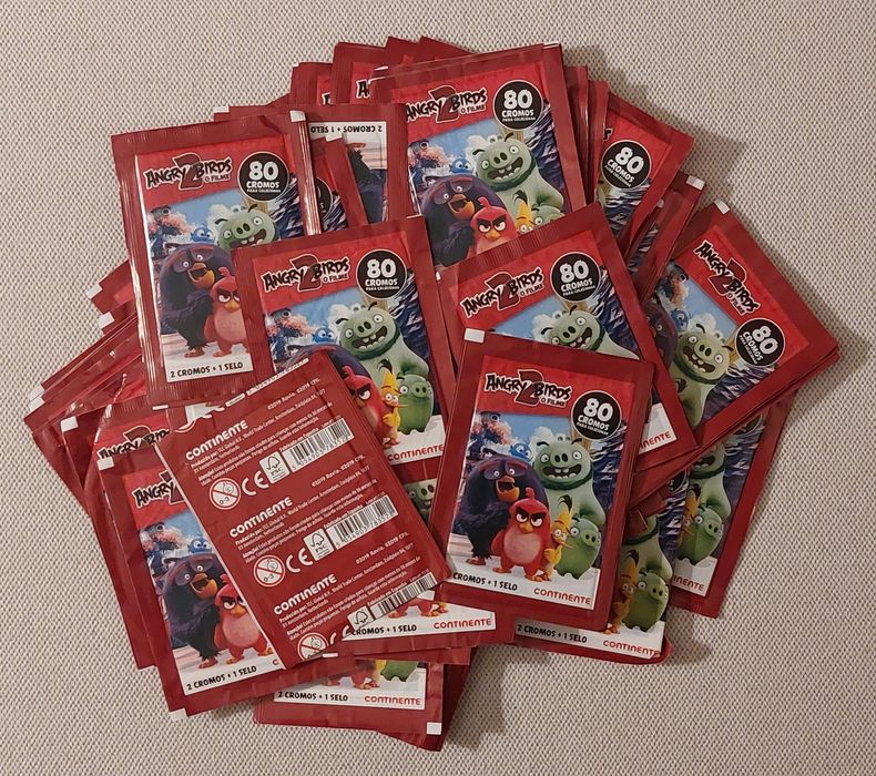 75 sequetas por abrir da coleção Angry Birds 2 do Continente
