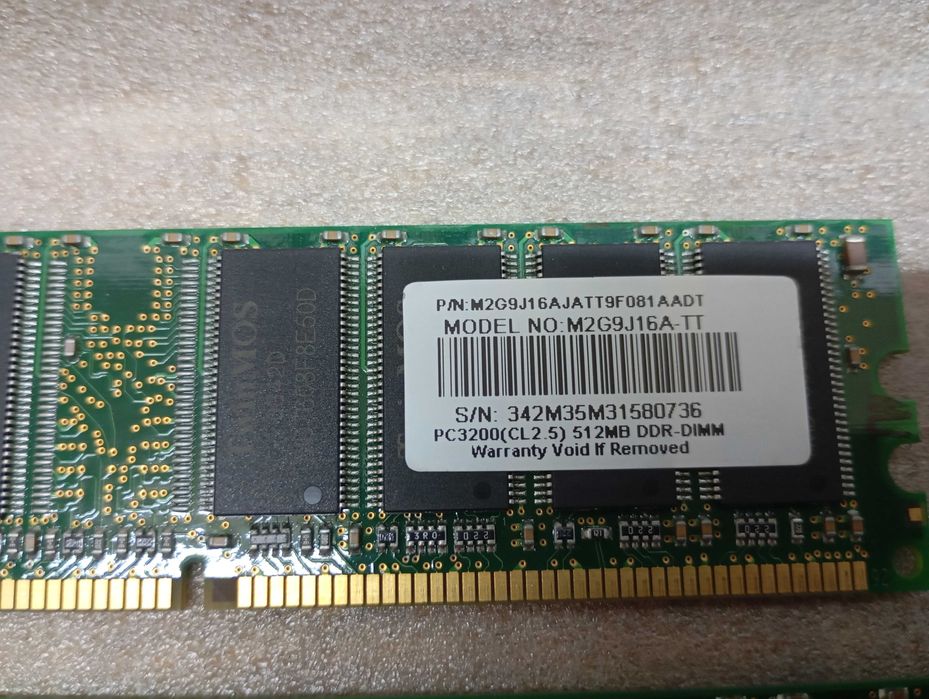 2 TwinMOS Memory Modules, 512 MB445166289180446721