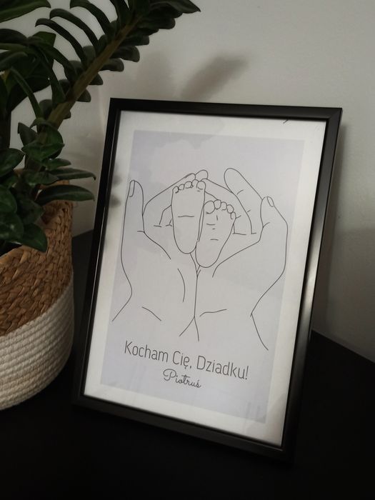 Prezent ramka obraz A4 Dzień Dziadka - personalizacja