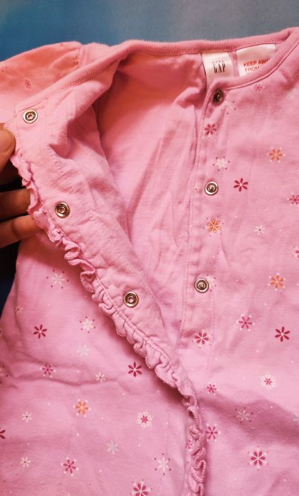 GAP Baby Pajac Śpiochy Rampers Piżamka jednoczęściowa r. 0-3