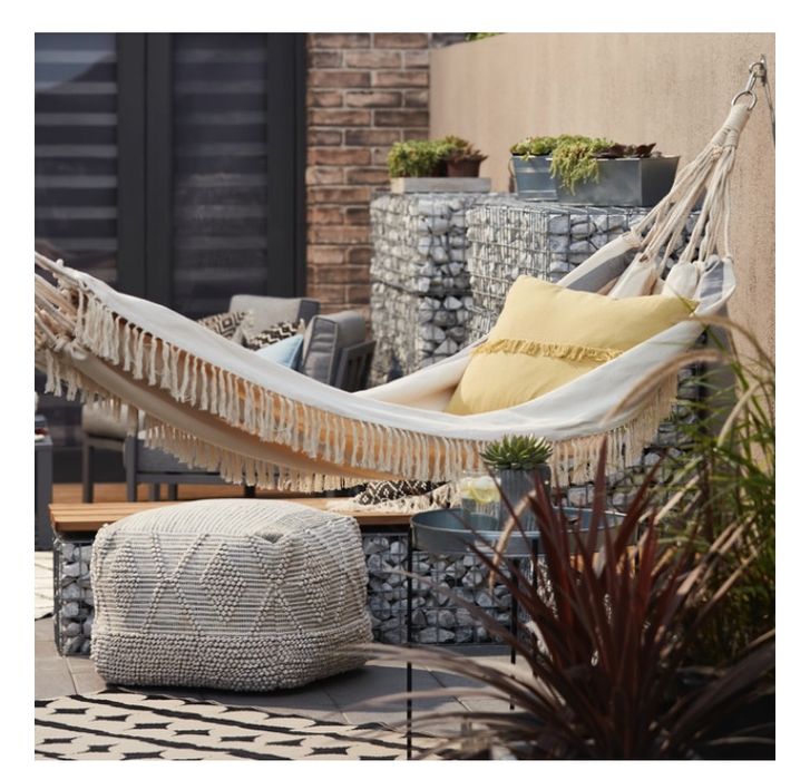 Hamak ogrodowy z frędzlami 209x130cm