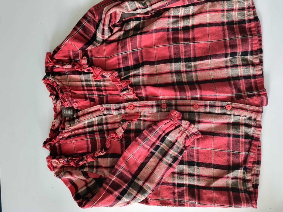 Koszula w kratę czerwona 116 little kids