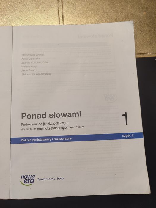 Ponad słowami 1 cz.2 Podręcznik do języka polskiego dla LO i Technikum