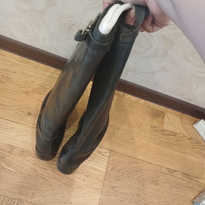 Кожаные  сапоги италия