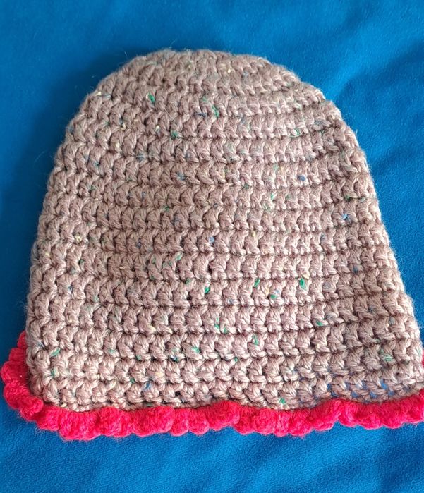 Gorro malha lilás novo