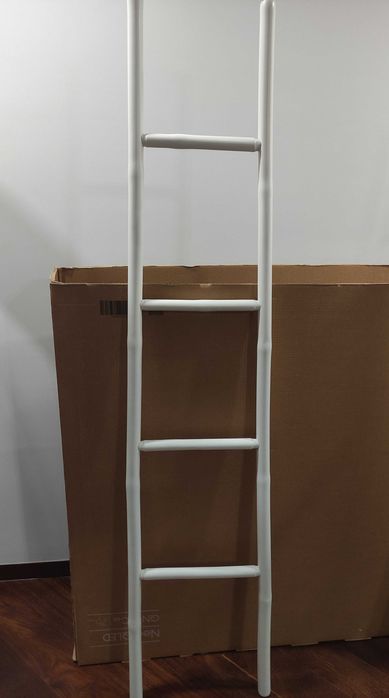 Escadas em bambu lacado branco (2 unidades)