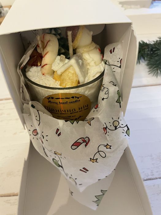 Свічка ручної роботи подарунок аромасвічка декор