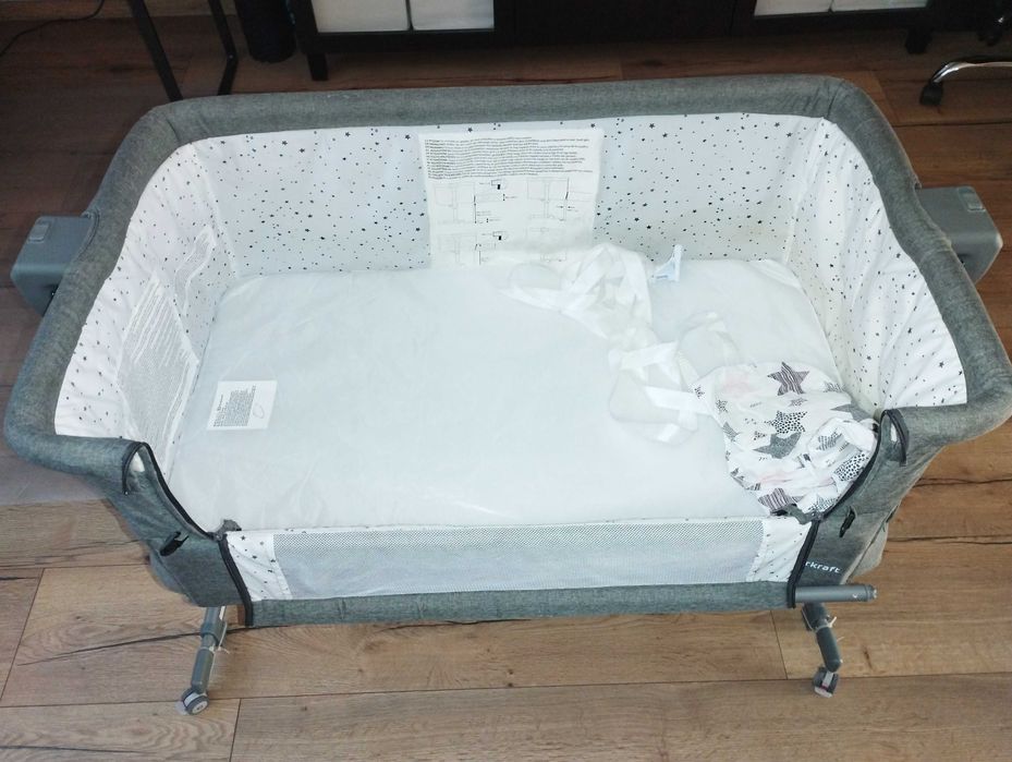 Łóżeczko dostawne, przenośne Kinderkraft Neste Up, szare