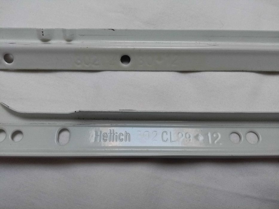 HETTICH Prowadnice do szuflad rolkowe 250 mm białe 2 komplety