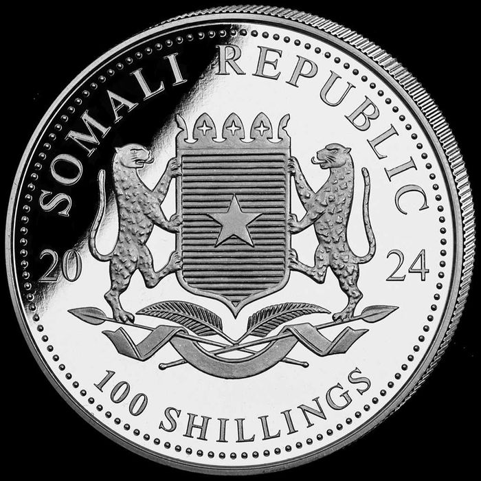 Серебряная монета 1 унция-Леопард – 2024,  2023, 2022