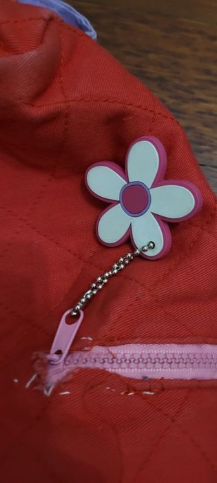 Plecak czerwono-różowy z biedronkami