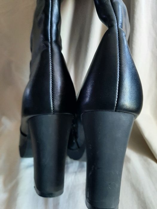 Buty kozaki damskie długie czarne