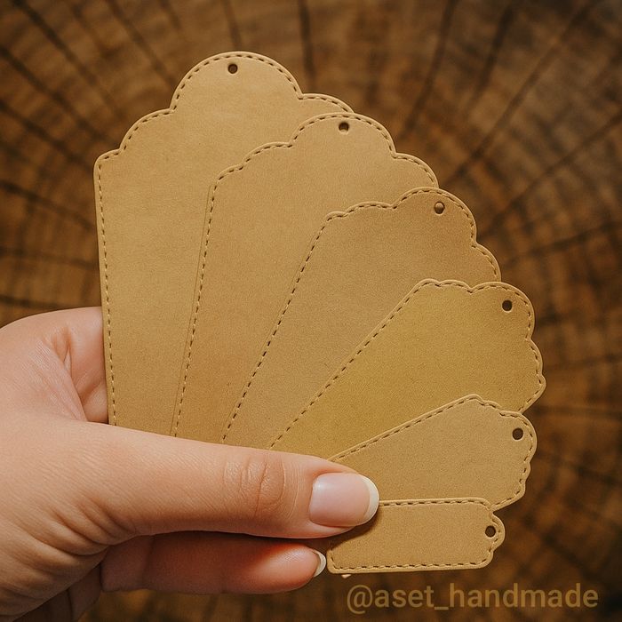 Бирки крафт картон,hand made,без печати,упаковка ручной работы,подарка