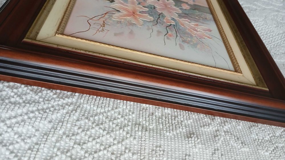 Quadro de flores a óleo