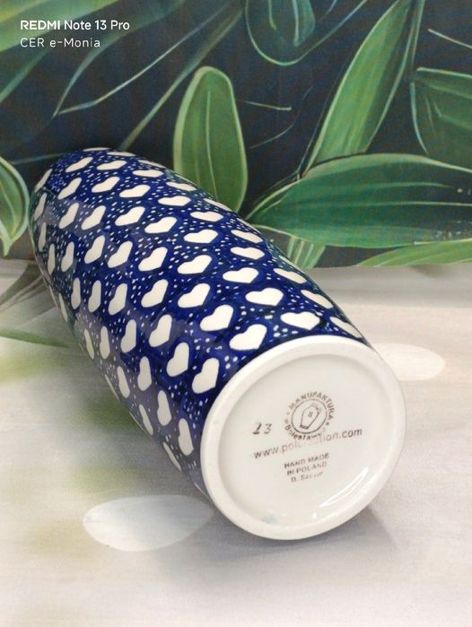 Wazon ceramiczny wysoki ceramika Bolesławiec